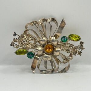 Vintage Signed Hobe Sterling Silver Brooch